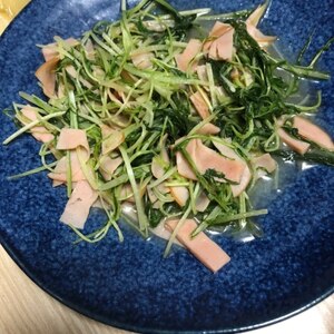 水菜とハムのサラダ☆ハニーマスタードマヨソース